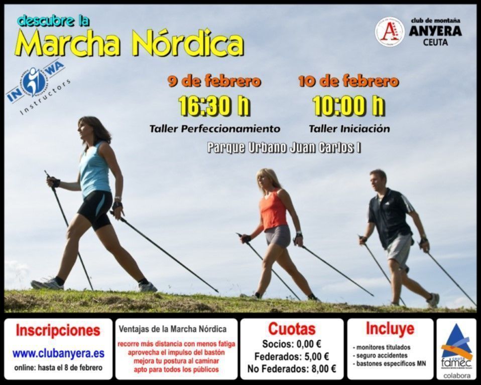 Nuevos Talleres de Marcha Nórdica organizados por el Club Anyera