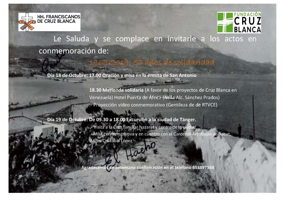 La Cruz Blanca programa varios actos por su 50 aniversario