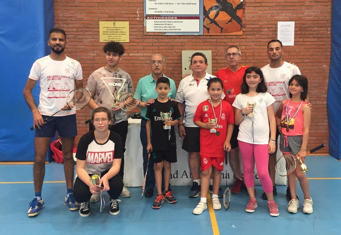 La Federación de Bádminton de Ceuta cierra la temporada con la entrega de trofeos