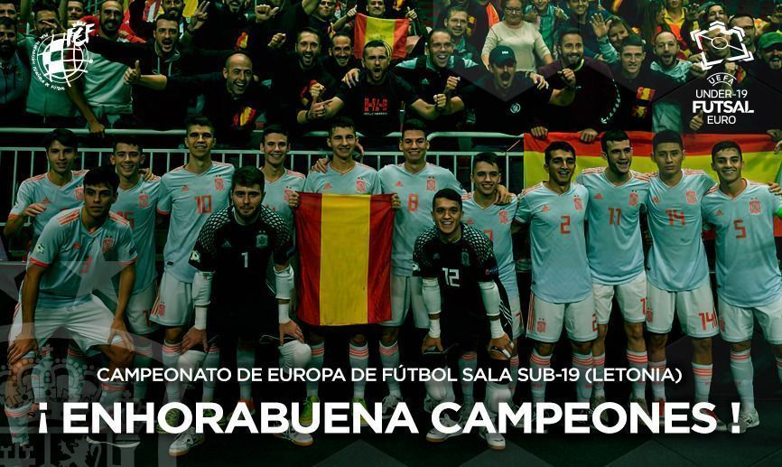 La selección española sub-19 se proclama campeona de Europa de fútbol sala