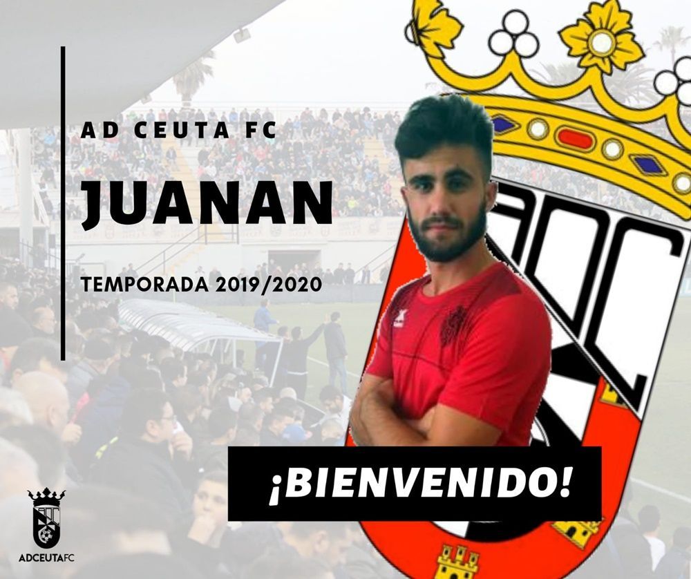El lateral zurdo Juanan, nuevo jugador de la AD Ceuta.