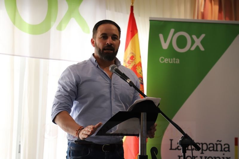 Santiago Abascal, en una de sus visitas a Ceuta.