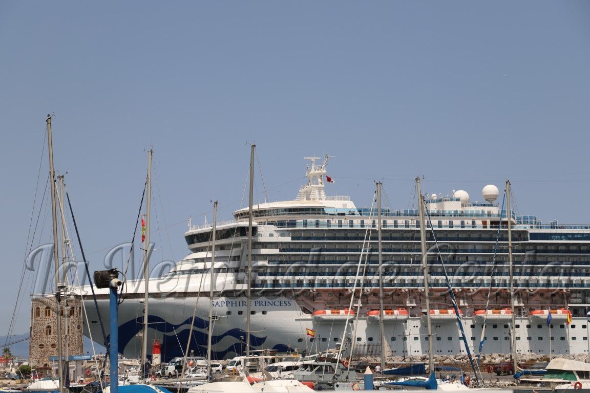 Imagen del crucero, durante su última visita a Ceuta. 