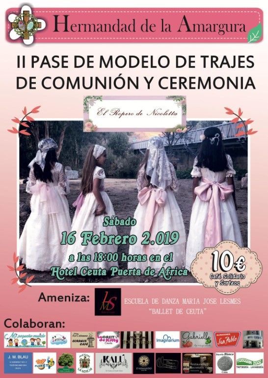 La Amargura organiza el “II Pase de Modelo de Trajes de Comunión y Ceremonia”