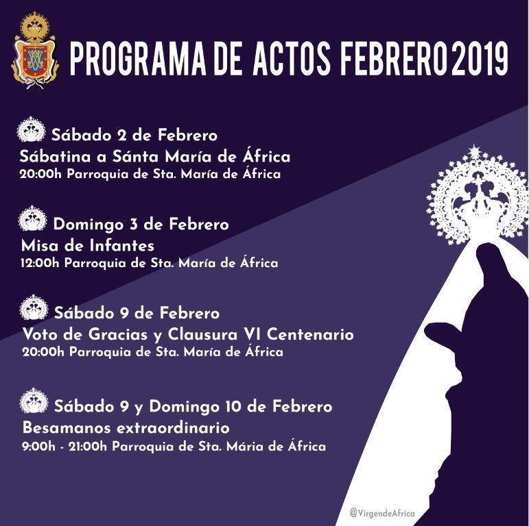 La sabatina mensual a Santa María de África será en recuerdo al infante Enrique “El Navegante”