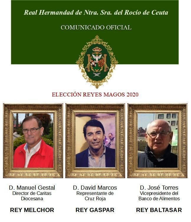 La hermandad del Rocío elige a las personas que encarnarán a los Reyes Magos
