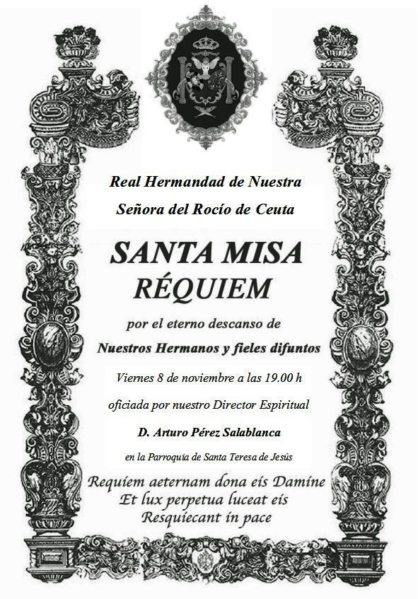 La hermandad del Rocío organiza mañana una misa réquiem