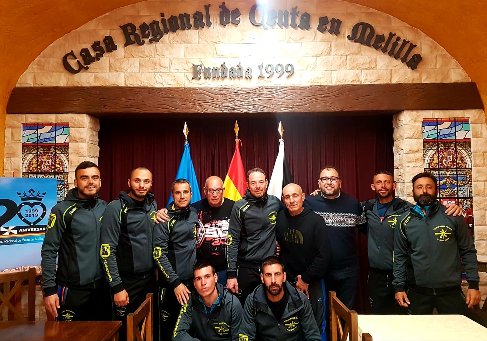 El equipo del Tercio 'Duque de Alba' ha sido recibido por la Casa Regional de Ceuta en Melilla