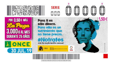 La ONCE pone a la venta el cupón para el Día Mundial contra la Trata de Personas