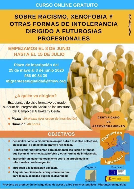 La Fundación Márgenes y Vínculos imparte un curso online sobre racismo, xenofobia y otras formas de intolerancia 