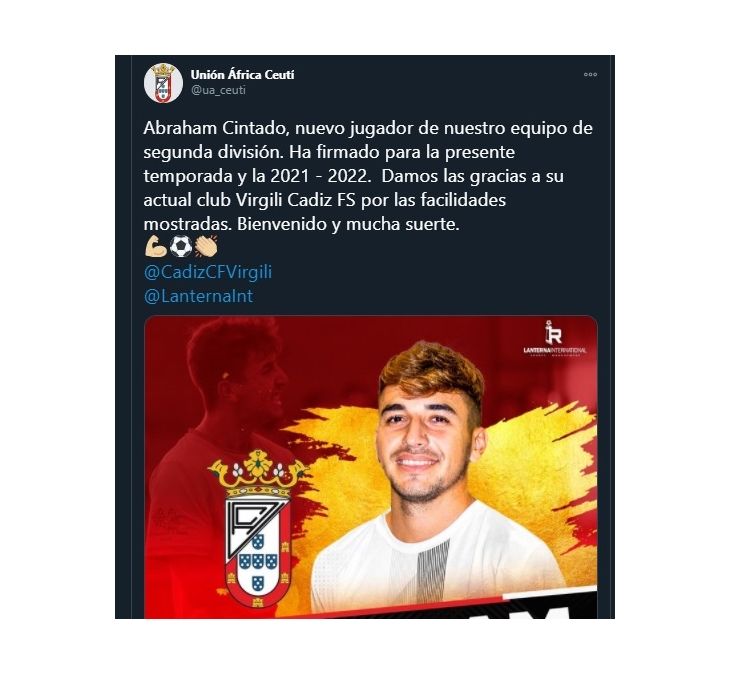 Abraham Cintado nuevo jugador de la UA Ceutí