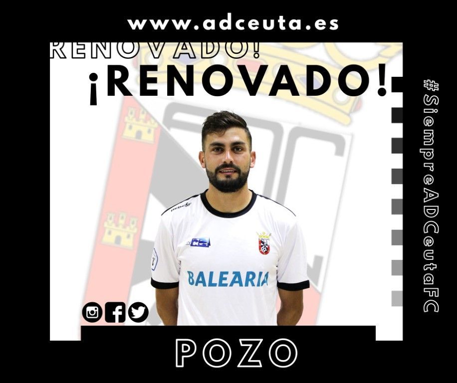 El central de la AD Ceuta Jesús Pozo renueva una temporada más