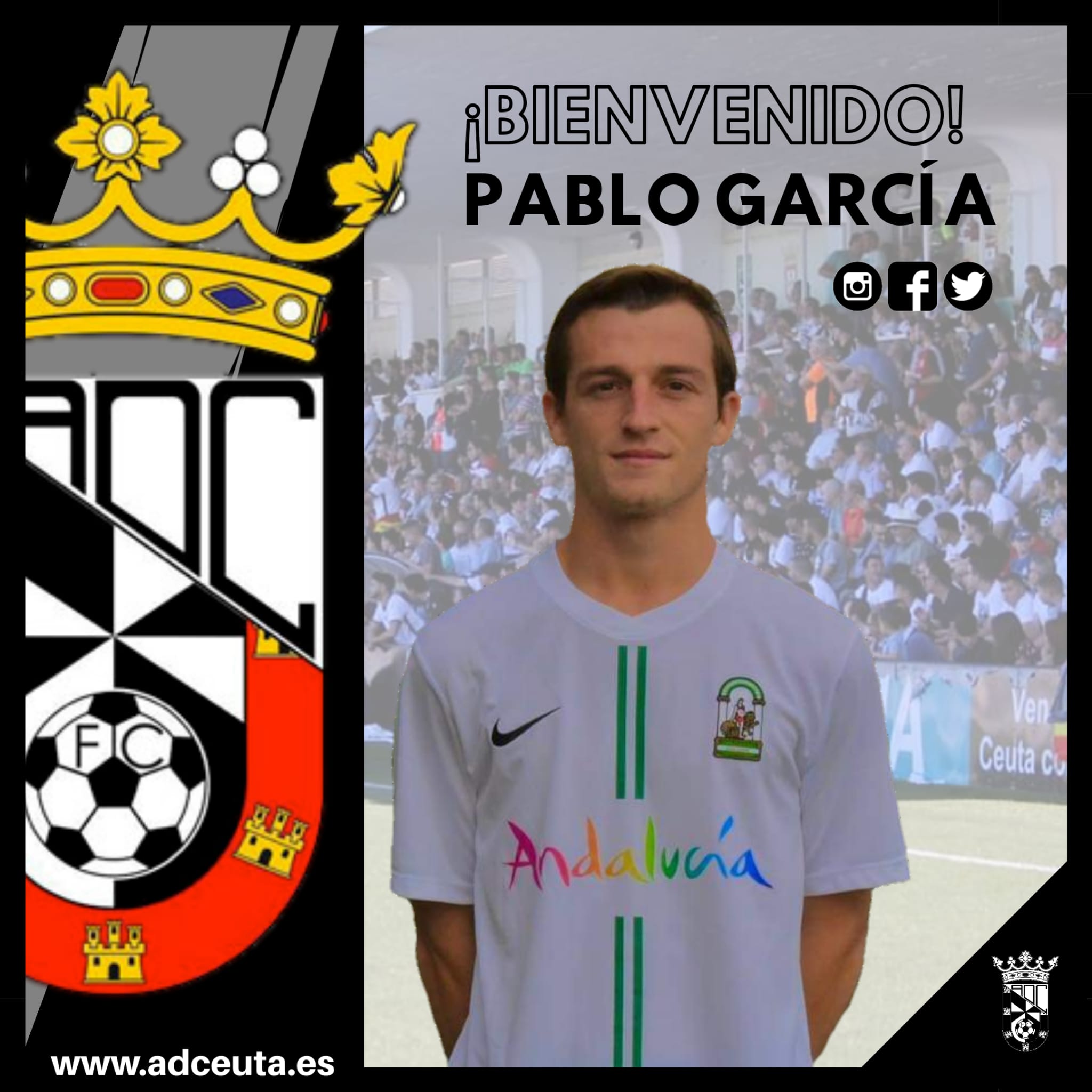 Pablo García, fichaje del Ceuta, “vengo a un gran club”