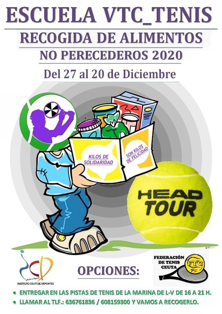 El Club VirtualTenis organiza su tradicional recogida de alimentos