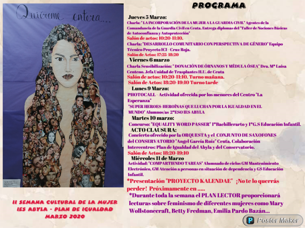 El IES Abyla programa varias actividades por el Día de la Mujer