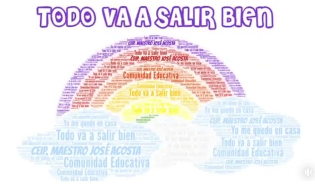 El CEIP Maestro José Acosta crea un arcoíris de esperanza