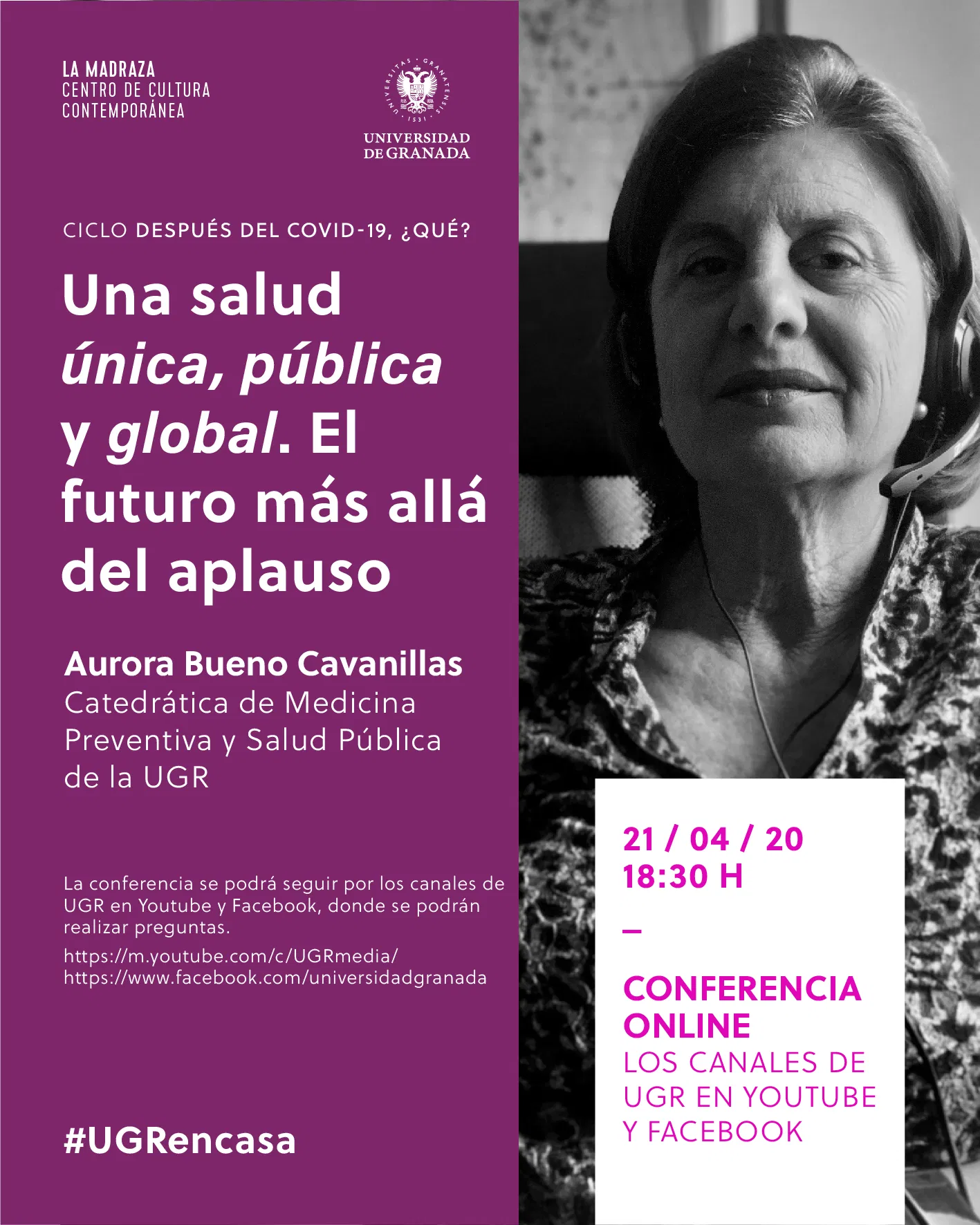 La Universidad de Granada analizará la próxima semana una salud única, pública y global
