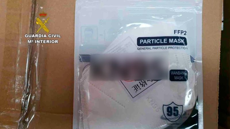 La Guardia Civil interviene cerca de 19.000 mascarillas que eran ofertadas por WhatsApp con certificados de calidad falsificados
