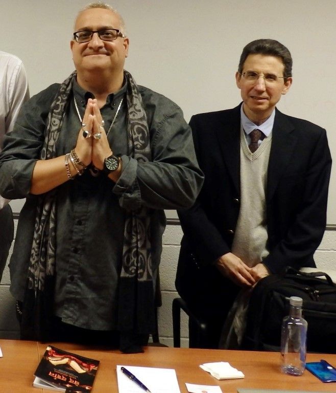 Ramchandani junto al director de APECER-UC. Profesor Joao Gouveia Monteiro.