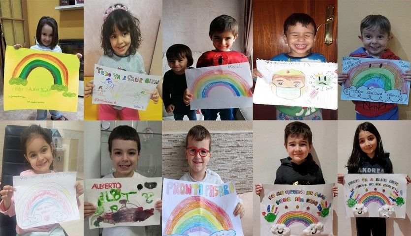 El Colegio de Médicos de Ceuta recibe los dibujos, cartas y mensajes de ánimo de los niños de Melilla