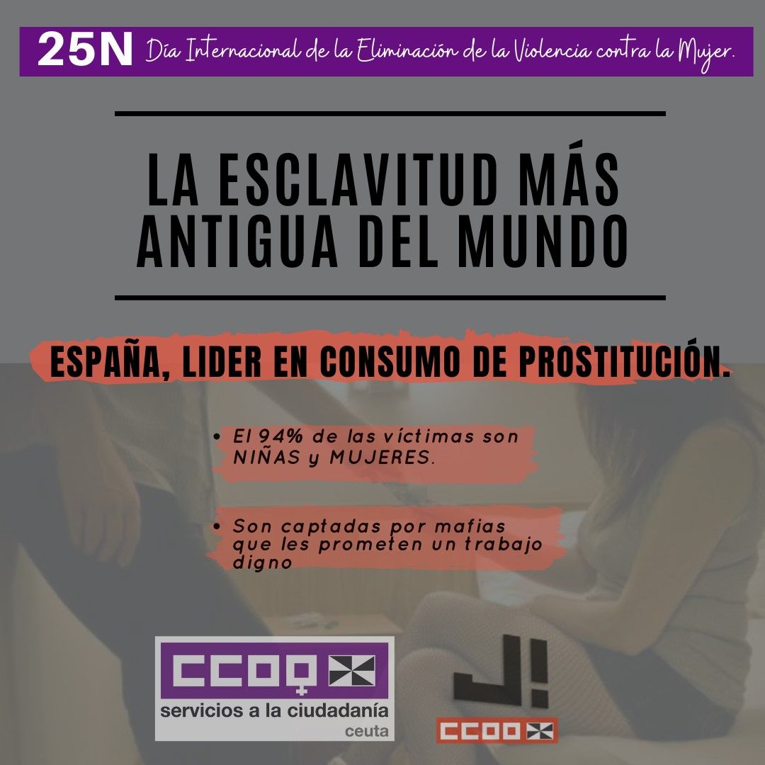 Jóvenes de CCOO denuncia la explotación sexual y la trata que sufren las mujeres
