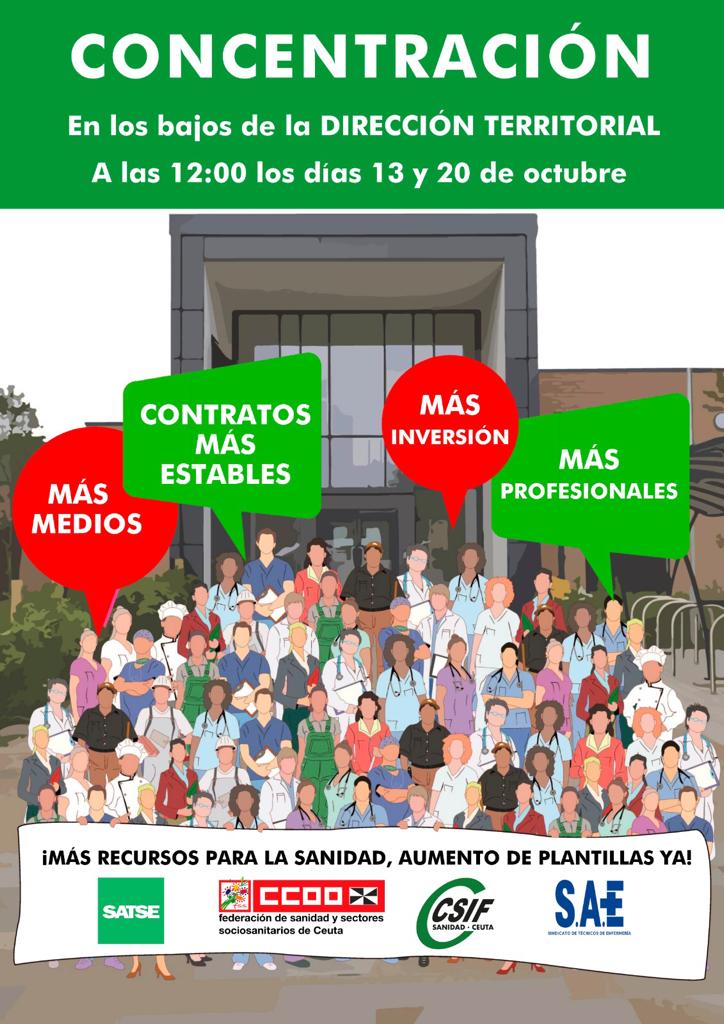 Los sindicatos sanitarios convocan concentraciones para pedir más inversión y más medios