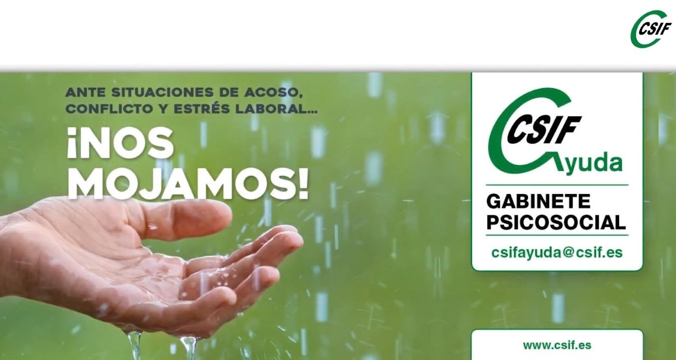CSIF anuncia la campaña “¡Nos Mojamos!”