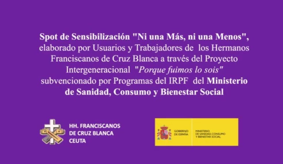 Los hermanos franciscanos de la Cruz Blanca realizan un spot de sensibilización contra la violencia machista