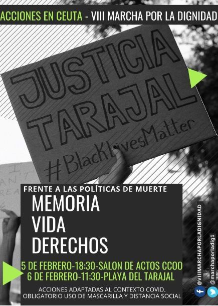 Las restricciones sanitarias marcarán la VIII Marcha por la Dignidad por las muertes en la frontera  