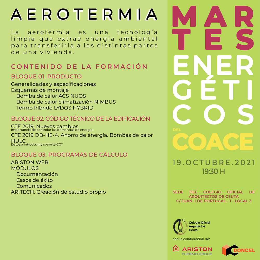 El Colegio de Arquitectos inaugura los “Martes energéticos del COACE”