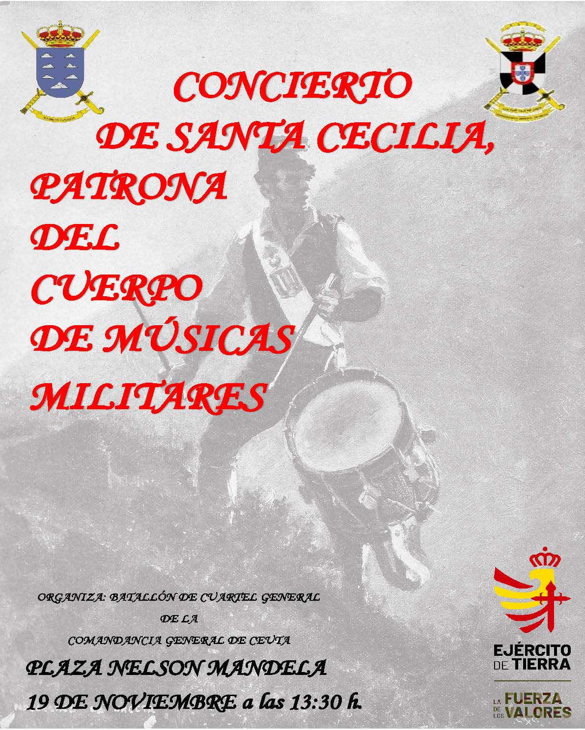 La Comandancia General de Ceuta ofrece un concierto con motivo de Santa Cecilia