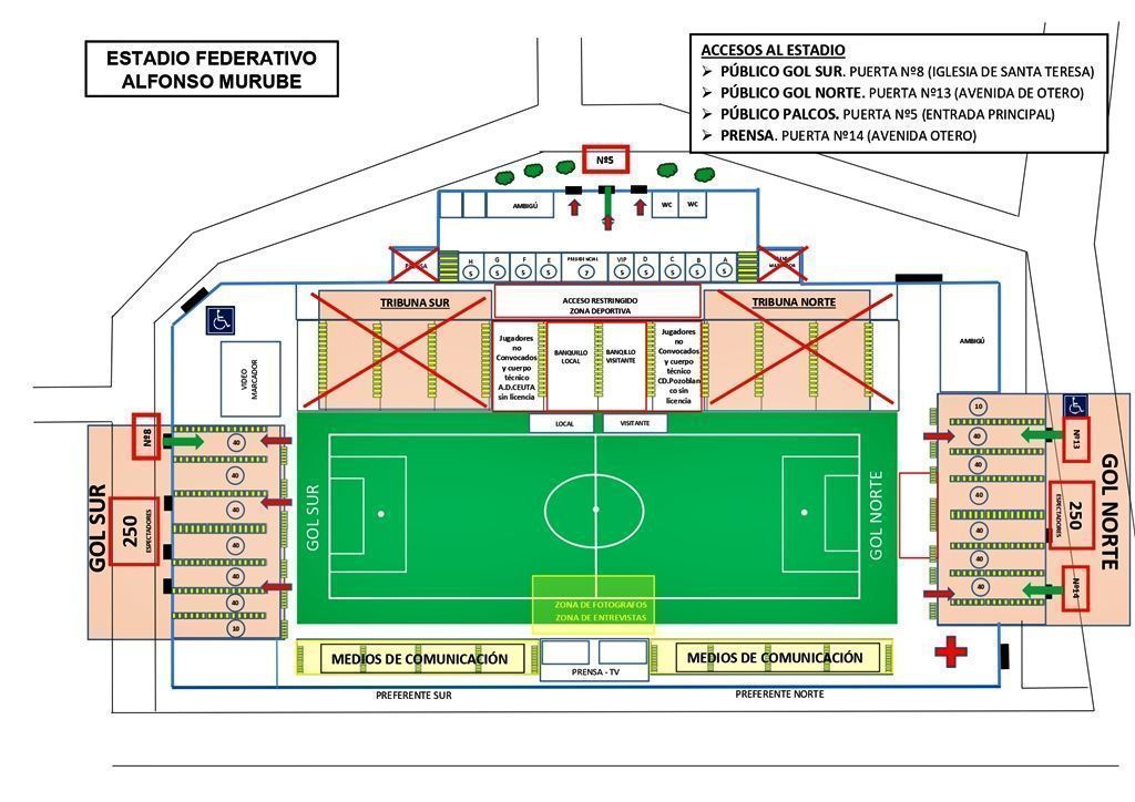 Comunicado conjunto FFCE – AD Ceuta FC: Entrada de público estadio Alfonso Murube