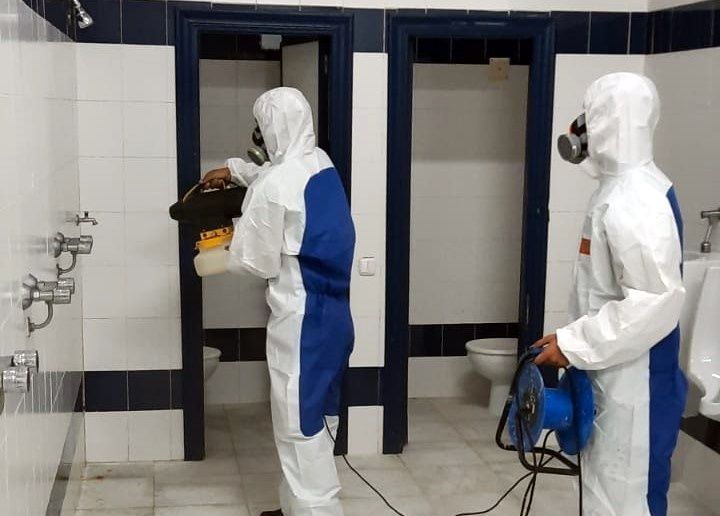 Comienza la desinfección de las instalaciones deportivas de la FFCE
