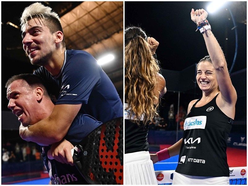Paquito Navarro y Di Nenno y Alejandra Salazar y Gemmna Triay, en féminas, campeones del Barcelona Máster de Pádel