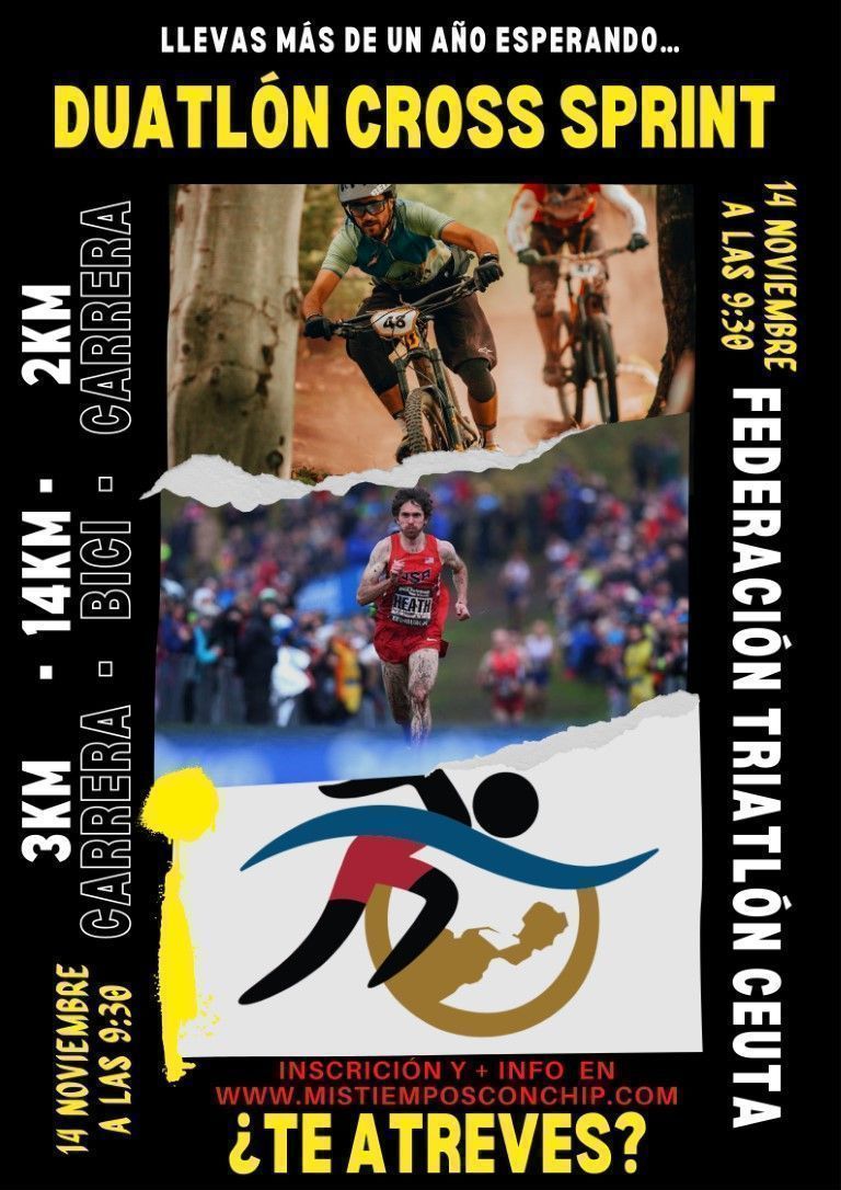 El domingo se celebra el XVIII Duatlón Cross Sprint "Ciudad de Ceuta"