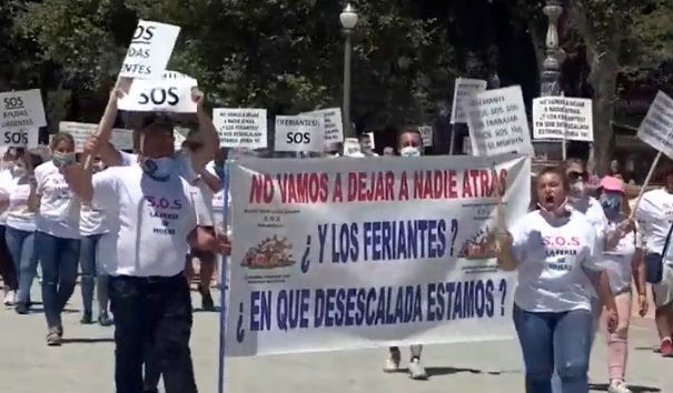Los feriantes piden ayudas después de acumular 19 meses sin trabajar 