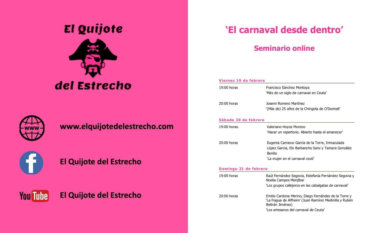 Programado el seminario online “El carnaval desde dentro”