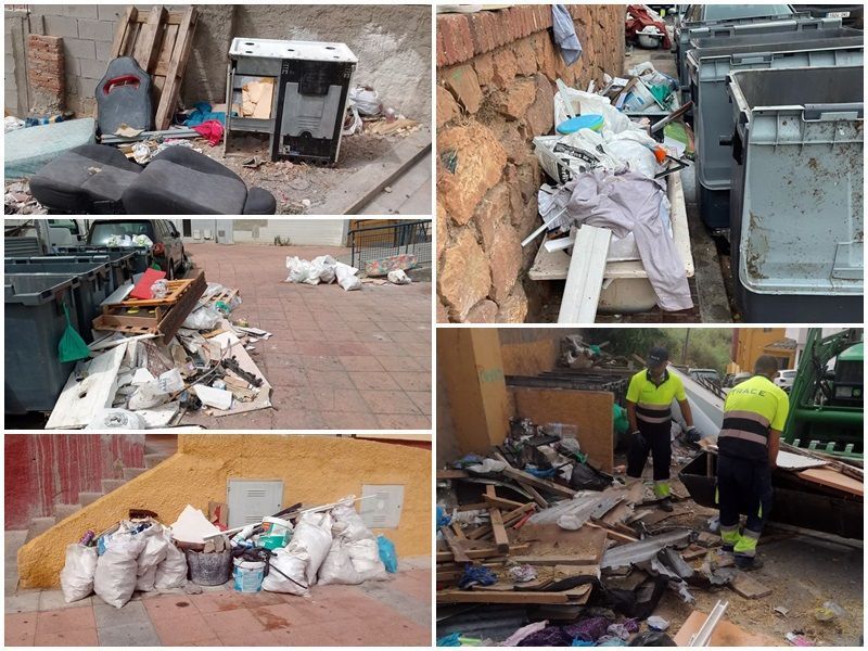 TRACE ha comenzado hoy un plan de choque para retirar los muebles y enseres arrojados por toda la ciudad