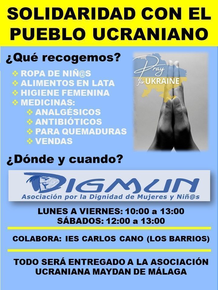 Digmun Ceuta inicia una campaña de 'Solidaridad con Ucrania'