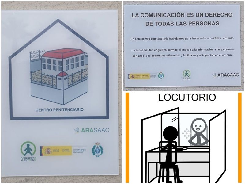 El centro penitenciario ya luche pictogramas de accesible para las personas con discapacidad intelectual