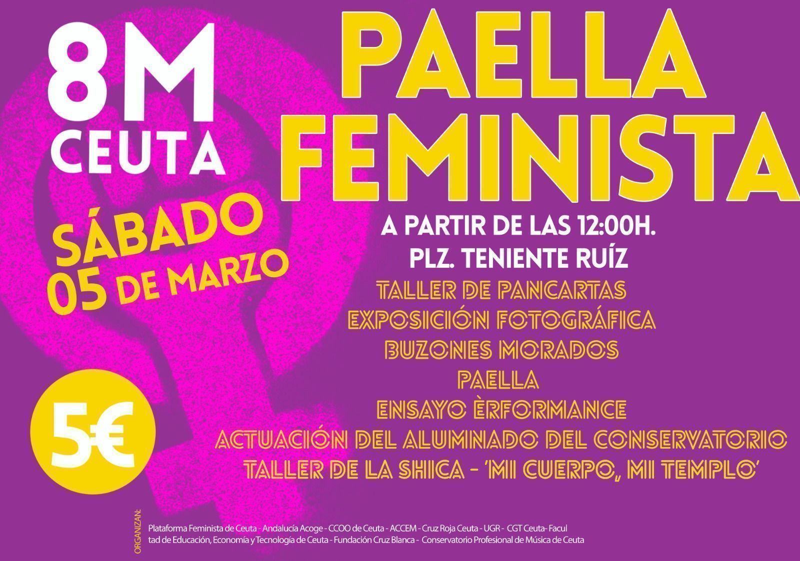 El movimiento feminista invita a la ciudadanía ceutí a los actos de este sábado