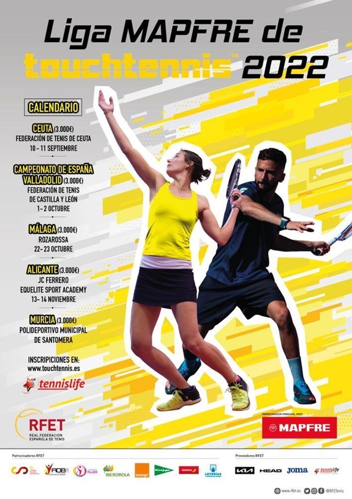 Ceuta inaugurará la II Liga Mapfre Internacional de Touchtennis de la RFET 