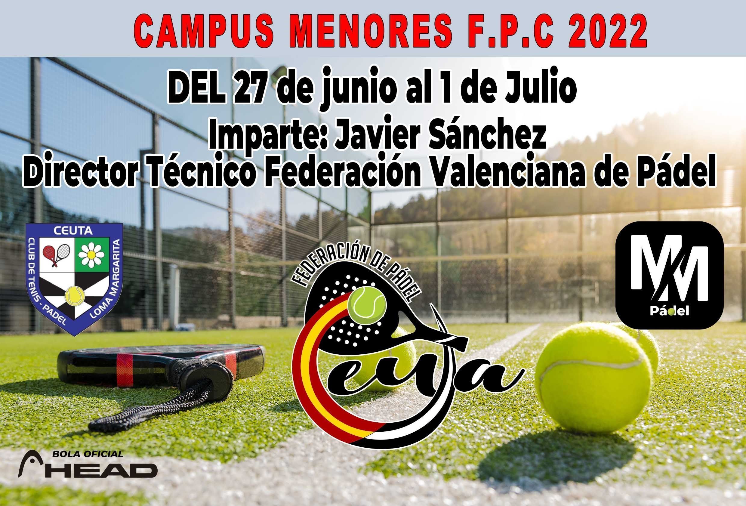 La Federación de Pádel de Ceuta celebrará un campus en junio