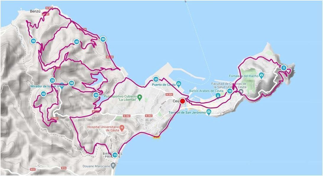Trazado intercontinental race ceuta