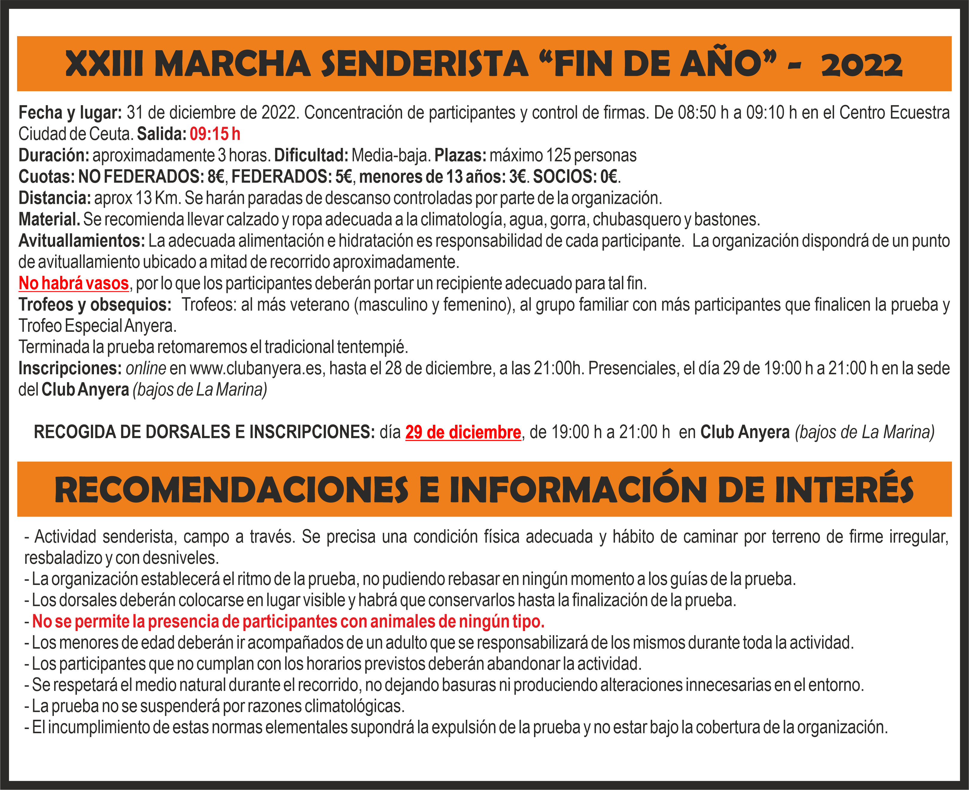 Marcha Senderista Fin Año normas FA22 v2