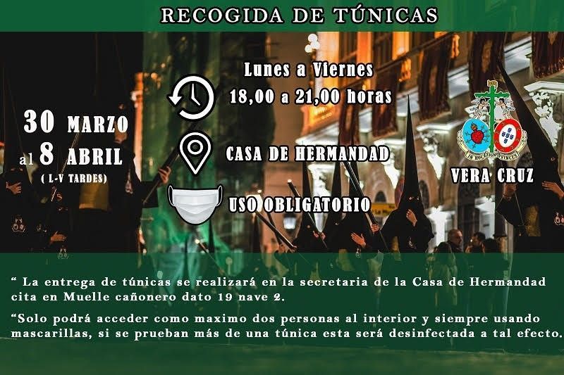 'Vera Cruz' comienza a formar su cortejo procesional con el reparto de túnicas