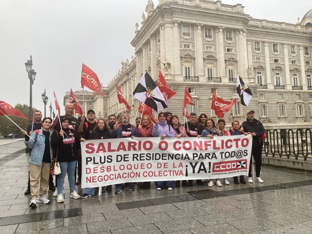CCOO de Ceuta participa en la gran manifestación en Madrid para pedir mejoras salariales