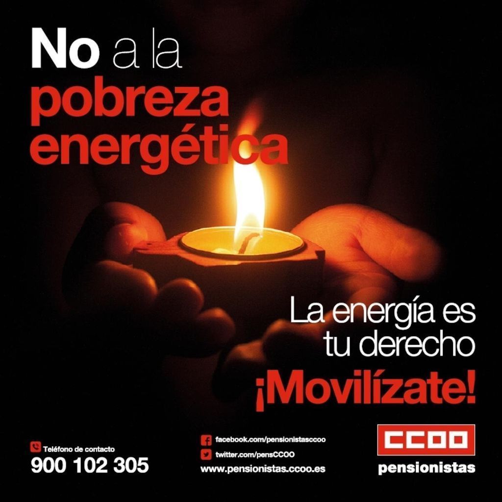 Los jubilados de CCOO lanzan una campaña contra la pobreza energética
