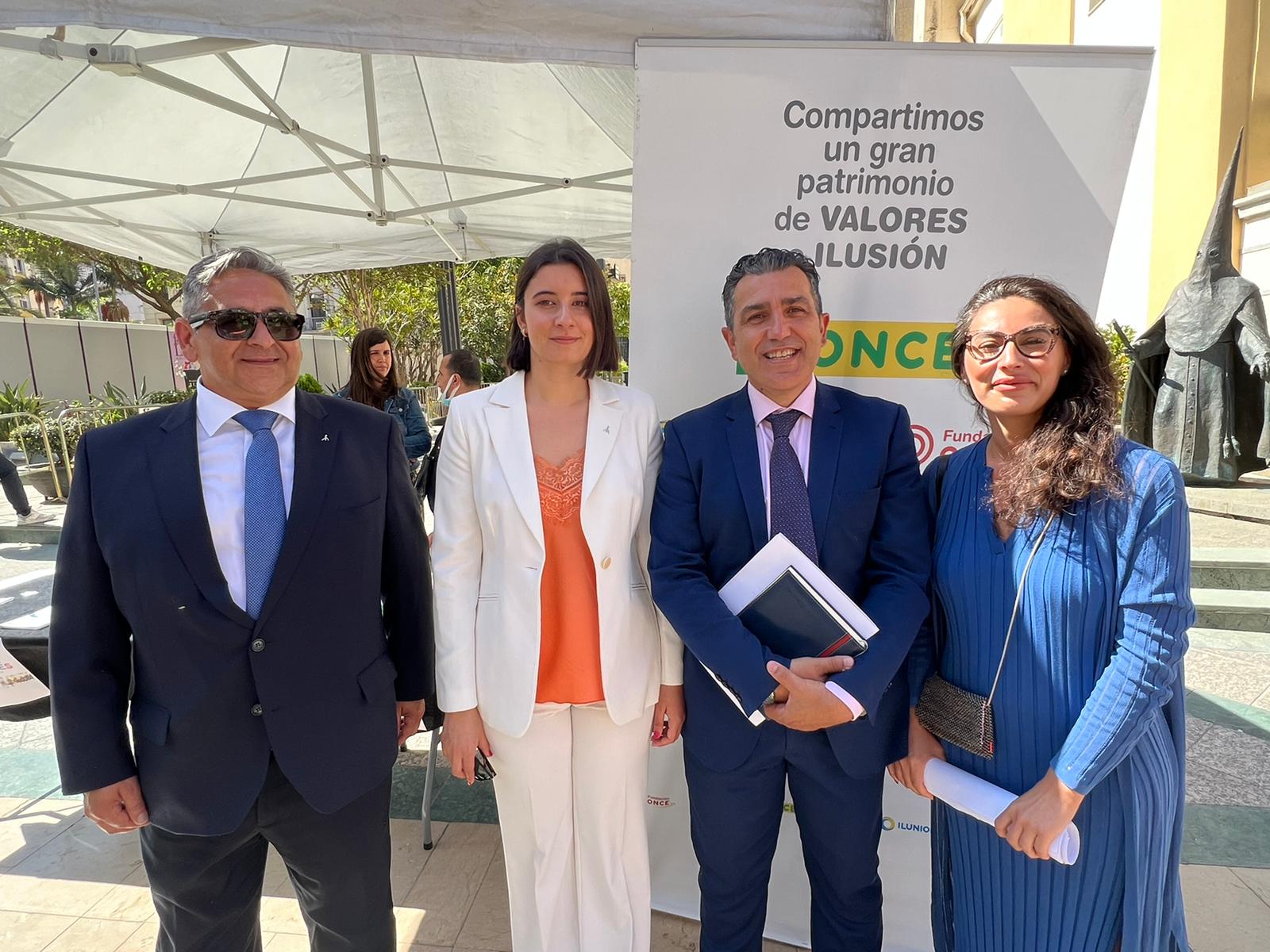 Rontomé y la Consejera de Servicios Sociales, Dunia Mohamed, han participado esta mañana en los actos de la ONCE