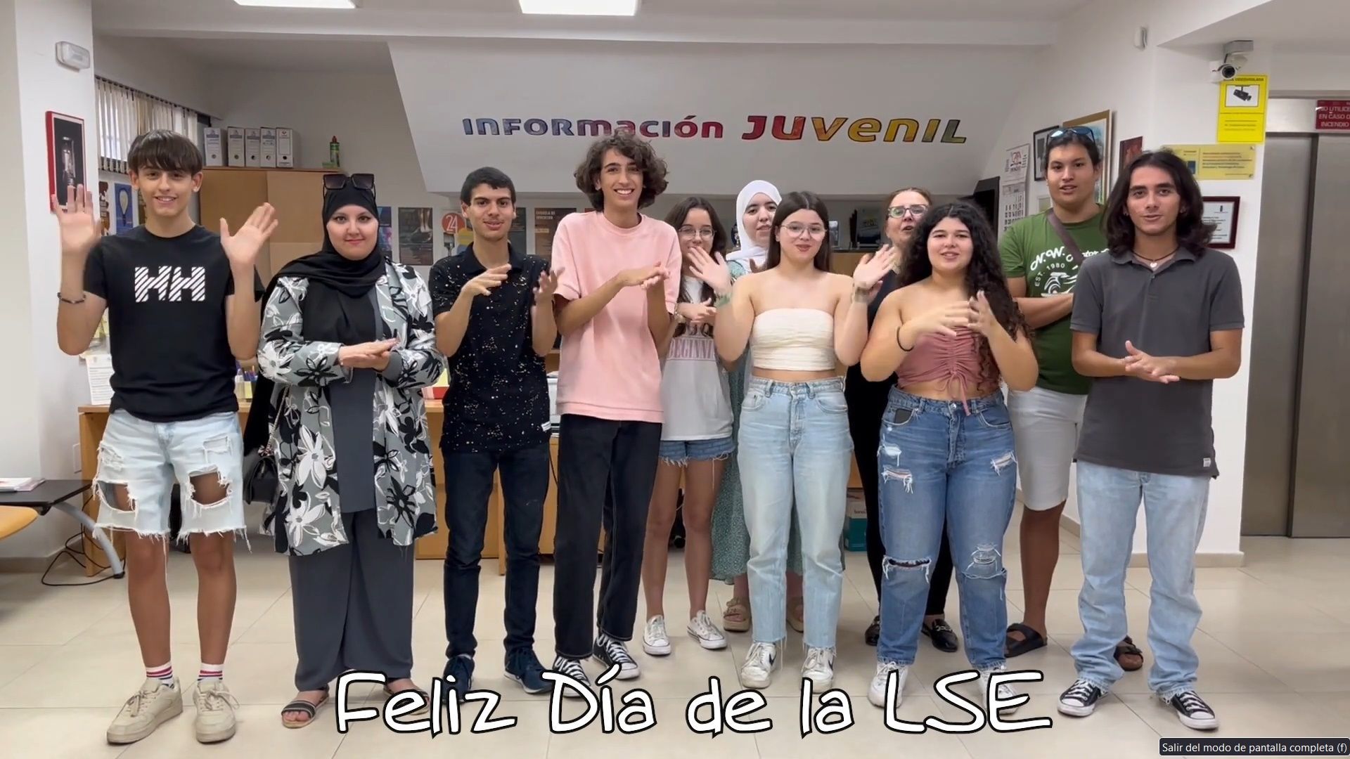ACEPAS realiza un video con los corresponsales juveniles sobre el Día Nacional de la Lengua de Signos